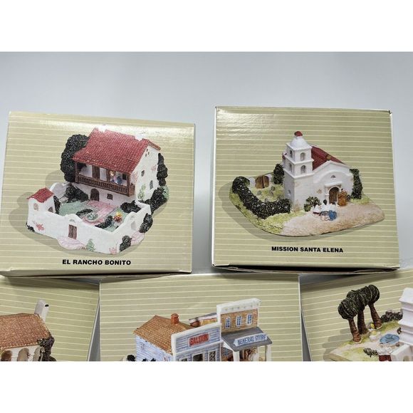 Pueblo Encantado Collection Full Set of 9 Miniature Figurines, Only Made In 1994 - Picture 3 of 16